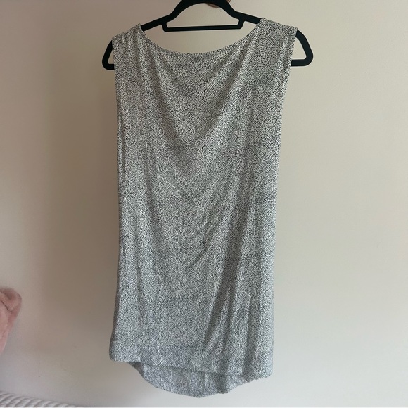 Ann Taylor long polka dot rouched tank top; size: XL - Picture 4 of 4